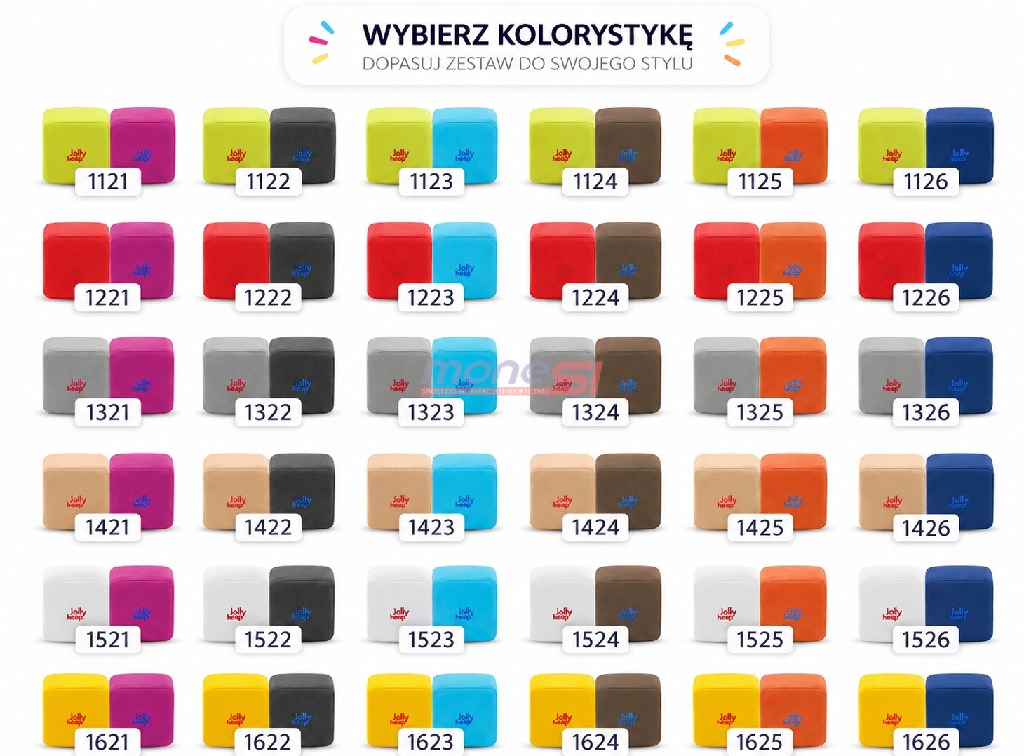 Kolorystyka klocków JollyHeap